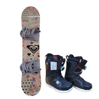 Bazárový snowboard Roxy Poppy + snowboardové topánky DC